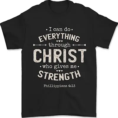Buy Christ Gives Me Strength Christian Jesus God Mens T-Shirt 100% Cotton • 8.49£