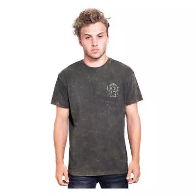 Buy Lucky 13 Dead Skull Moto Motorcycle Motorbike Casual T-Shirt Washed Brown • 30.50£