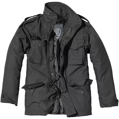 Buy Brandit Mens M65 Classic Security Field Jacket Police Coat Military Parka Black • 75.95£