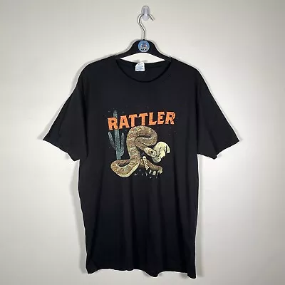 Buy American College Corona Del Sol Snake Rattler USA Graphic Print T Shirt Black • 5.59£