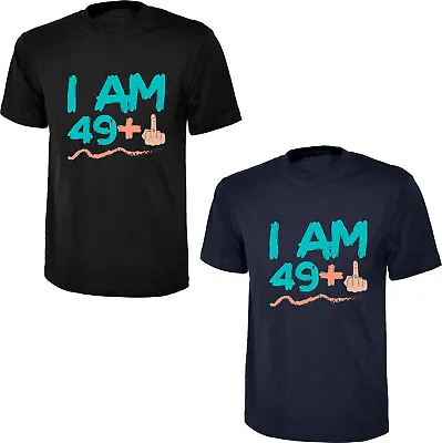 Buy I Am 49 + 1 Middle Finger T-Shirt 50th Birthday Funny Joke Rude Unisex Tee Top • 11.99£