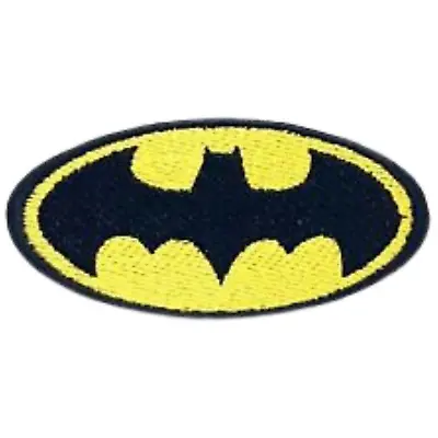 Buy Batman Logo Comic Black On Yellow Iron/Sew On Embroidered Patch Applique • 2.51£