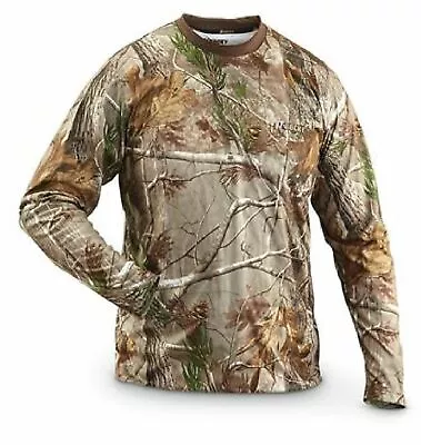 Buy Mens RealTree Fishing Hunting Camouflage Jungle Print Long Sleeved TShirt Top • 14.99£