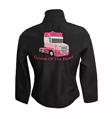Buy Queen Of The Road V8 Lorry Softshell Jacket Trucking Gift Present Female Clothes • 54.99£