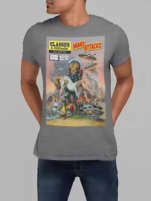 Buy Mars Attacks T-Shirt Aliens CLASSIC Tee Retro Movie TV Cartoon Film Funny Gift   • 9.99£