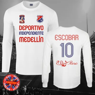Buy Pablo Escobar Medellin Long SleeveT-shirt, Soccer, Football, Narcos, Gift • 14.99£