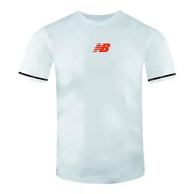 Buy New Balance Short Sleece Round Neck Illusion Blue Men Graft T-Shirt MT133000 ILB • 15.99£