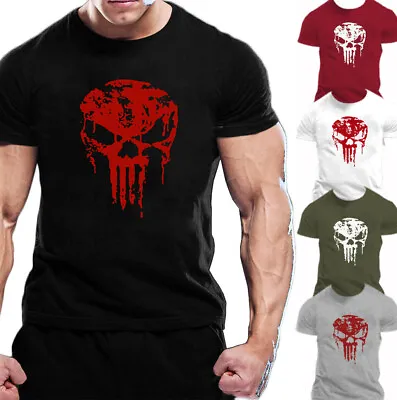 Buy Punisher  Gym ,exercise , Workout, Bodybuilding ,casual Training  T-shirt Sport  • 11.99£