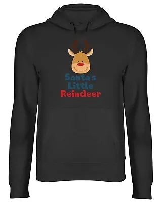 Buy Santa's Little Reindeer Christmas Xmas Mens Womens Hooded Top Hoodie Gift • 17.99£