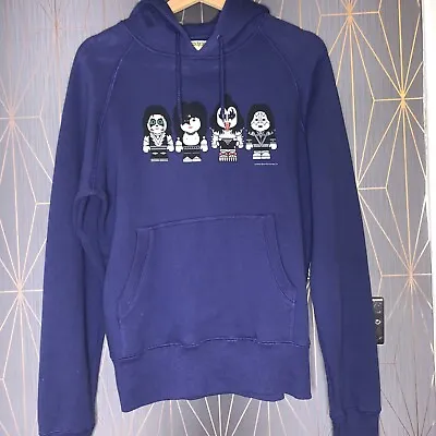 Buy KISS Band Hoodie Size XS (Blue Long Sleeve ) Cartoon Images Of Band 2009 • 20£