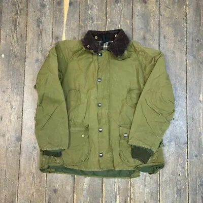 Buy Barbour Bedale Jacket Snap Vintage Tartan Lined Hunting Coat, Green, Womens XL • 50£