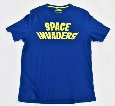 Buy Space Invaders T Shirt By Difuzed Mens Size L Blue Yellow Don't Invade My Space • 14.99£