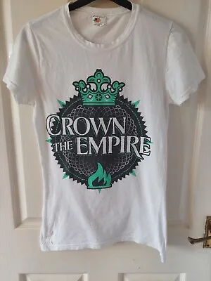Buy Crown The Empire White Band T-shirt Girls' Size M - Very Good • 11.60£