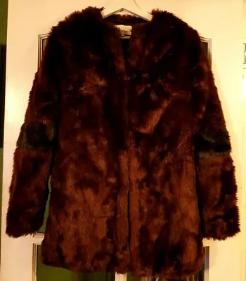 Buy Stunning Faux Fur Jacket Uk 8 Vintage Boutique Collection ..Goth Glam • 9.99£