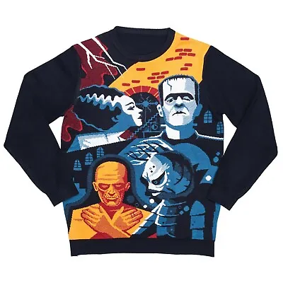 Buy Official Universal Monsters Ugly Jumper Sweater Frankenstein Bride Horror Mummy • 42.99£