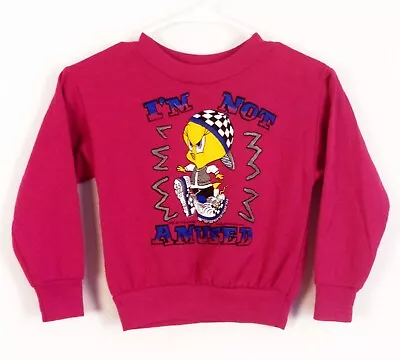 Buy Vintage 90s Looney Tunes 1996 Hip Hop Rap Tweety Sweatshirt SZ Kids L/6X • 14.17£