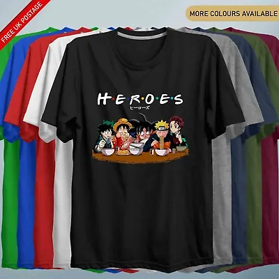 Buy Anime Heroes T Shirt Unisex Adult Anime Shirt Anime Lover Gift Kids Anime Merch • 7.99£