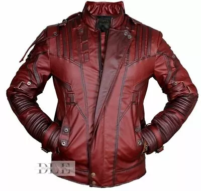 Buy Star Lord Chris Pratt Guardians Of The Galaxy 2 Mens Real Leather Jacket • 74£