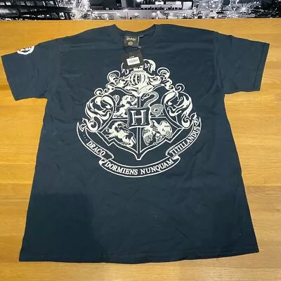 Buy Harry Potter Mens T-Shirt Black Crest Logo Large L • 8.78£