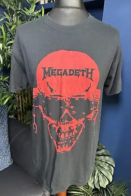 Buy Megadeth Red Vic Head Gildan Heavy Cotton T-Shirt Mens Medium Black • 12.99£