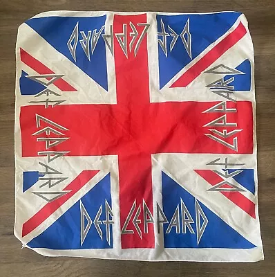 Buy Def Leppard 1984 Souvenir Tour Bandana Union Jack Concert Merch • 38.42£