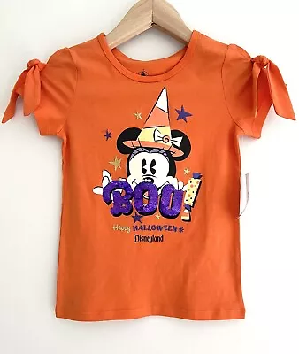 Buy Disneyland Halloween Minnie Mouse Flip Sequin BOO Girls T-Shirt Small  NWT READ • 11.37£