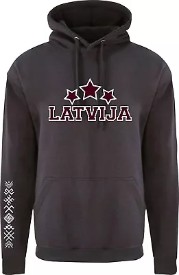 Buy LATVIJA Hoodie Men / Ladies / Unisex 3 Stars Jumis Symbol 3 Zvaigznes Latvia • 20.95£