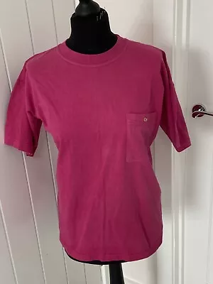 Buy Ladies Deep Pink Tshirt Short Sleeves, Round Neck Breast Pocket Size 38/40  Bust • 5£