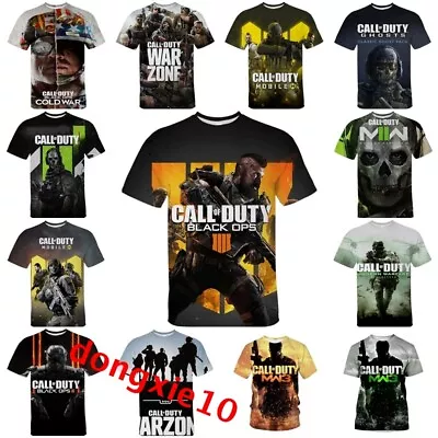 Buy Unisex Mens Call Of Duty 3D T-shirt Casual Short Sleeve Tee Tops Pullover Gift • 8.87£