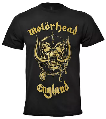 Buy Motorhead T Shirt England Official Classic Warpig Gold Logo S-2XL New • 15.90£