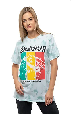 Buy Bob Marley Exodus Rasta Colours Dye Wash T Shirt • 17.95£