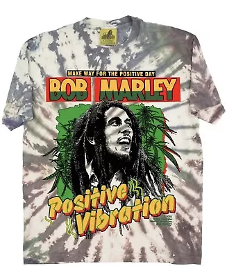 Buy Online Ceramics Bob Marley Dont Worry Positive Vibration Medium Tie Dye Tshirt • 34.99£