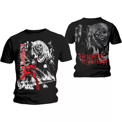 Buy  Iron Maiden T Shirt Official Number Of The Beast Jumbo Metal Licensed Tee NEW • 16.39£