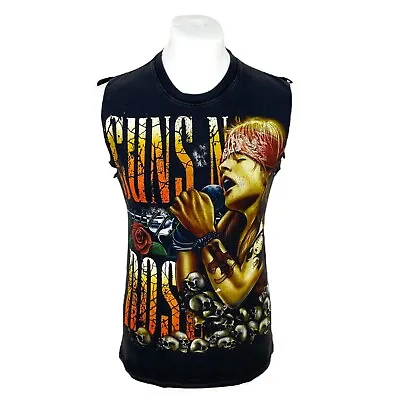 Buy Guns N Roses T Shirt Vest Graphic Band Tee Graphic T Shirt USA Rock Band • 22.50£