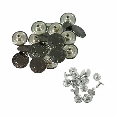 Buy Hammer-On Replacement Jean Buttons 14/19/25mm DIY Denim Jacket Trousers Coats • 2.79£