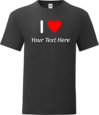 Buy  I Love  (Any Text) Personalised T-Shirt - Heart Custom Valentines Gift Birthday • 10.75£
