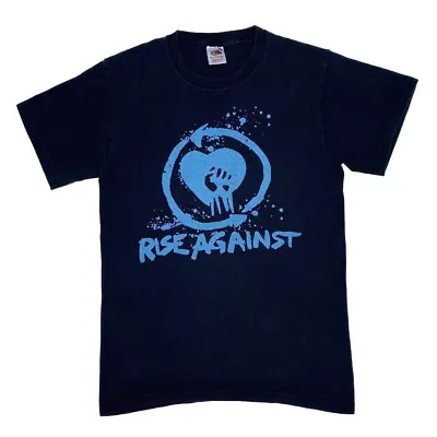 Buy RISE AGAINST Graphic Logo Spellout Melodic Hardcore Punk Rock Band T-Shirt Small • 16£