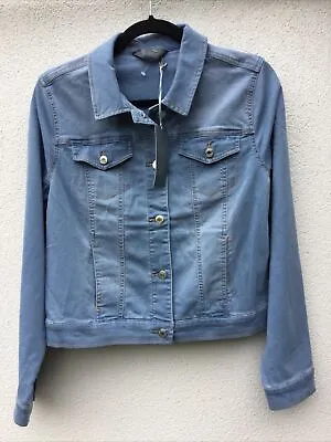 Buy Ruth Langsford Twill Denim Style Jacket Mid Wash Blue Size 10 Rrp £52.50 • 21.99£
