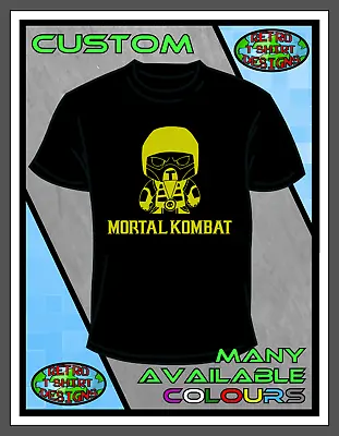 Buy Mortal Kombat Scopion F T Shirt Black Top Retro Gamer PS4 XBOX T-shirt Custom • 14.99£