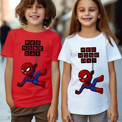 Buy Red Nose Day 2024 Comic Kids Relief T-Shirt Boys Girls Movie Cartoon Tee #M#VIT • 9.99£
