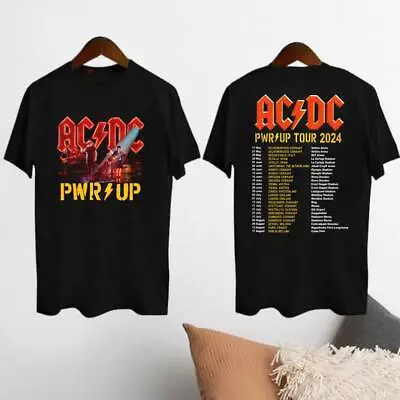 Buy 2024 ACDC Pwr Up World Tour Shirt, Rock Band ACDC Graphic Shirt, ACDC Band Shirt • 27£