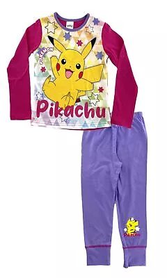 Buy Pokémon Girl’s Pyjamas 5-12 Years, Gift Idea, Long Sleeve, “Pikachu” • 8.99£