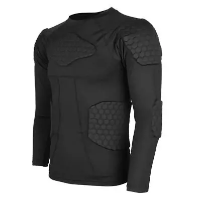 Buy Mens Padded Compression Shirt Plus Size Protective T Shirt Chest Back Protector • 24.76£