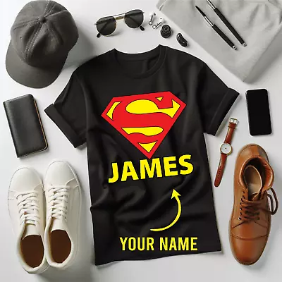 Buy Personalised Super Dad T-Shirt Father Day Birthday Gift Superhero Unisex Top • 11.99£