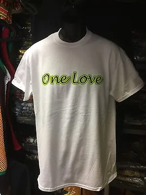 Buy One Love T Shirt White Culture Very Good Quality 100% Cotton  Plain Back 035 • 11.99£