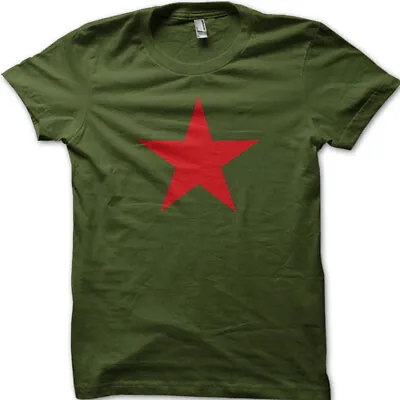 Buy RED STAR MENS T-SHIRT CHE GUEVARA REVOLUTION Military Green T-shirt Size XXL • 8£