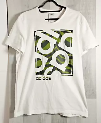 Buy ADIDAS Men's Graphic T-Shirt Top Small 38  Wite/Khaki Camouflage Cotton • 8.99£