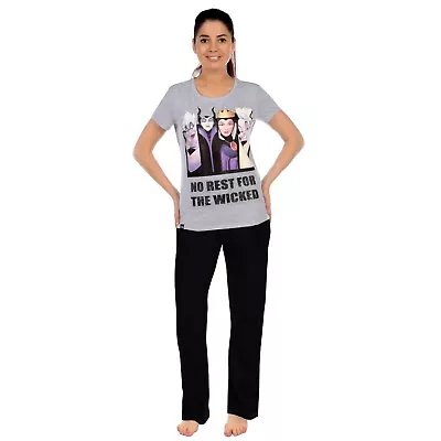 Buy Disney Villains Pyjamas Adult Womens S-XXL Loungewear PJs No Rest For The Wicked • 16.99£
