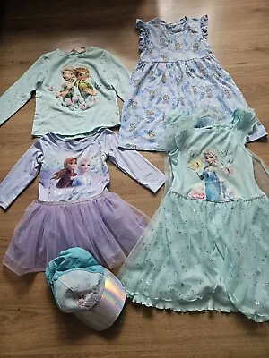 Buy Disney Frozen Elsa/anna Girl's Clothes Bundle **6-7-8 Years**dresses/ Top/nightd • 7.50£