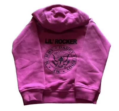 Buy LIL ROCKER Ramones Pink Hoodie 1-2 Years Darkside  Clothing  NEW Stock Clearance • 15£